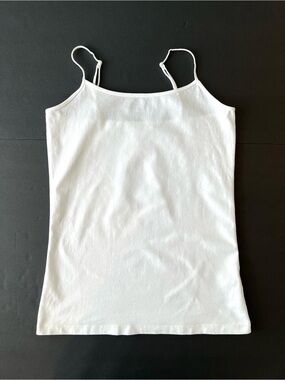 Nordstrom Caslon White Spaghetti Strap Camisole Adjustable Stretch Size Medium